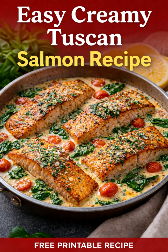 Easy creamy Tuscan salmon recipe