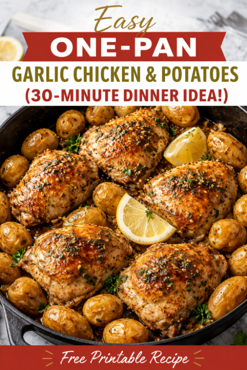 EASY GARLIC CHICKEN AND POTATOES