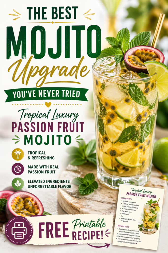 Tropical Luxury Passion Fruit Mojito